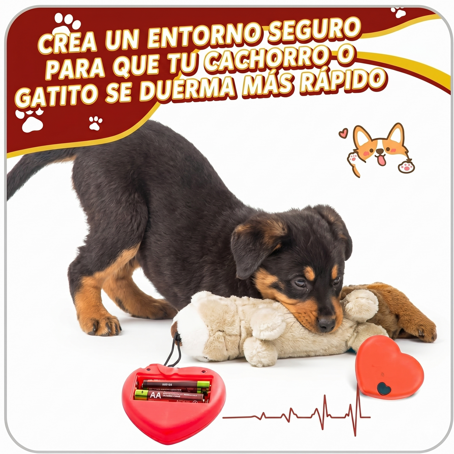 Simulador de Latidos Relajante para Cachorros: El Compañero que tu Mascota Necesita